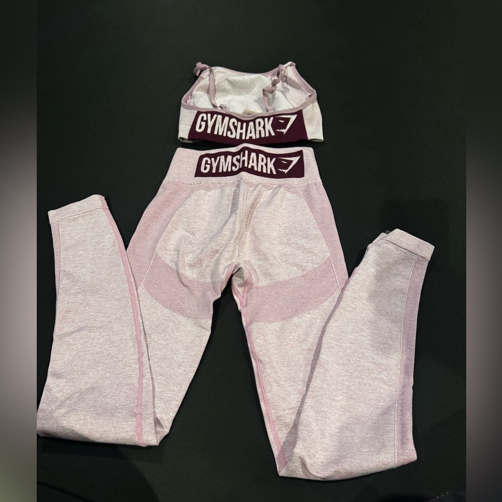 Gymshark Pink Marl Seamless Legging & Bra Set XS/S Athleisure